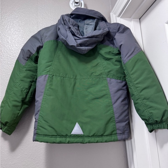 L.L. Bean Kids Green and Gray Puffer Jacket - Picture 2 of 11